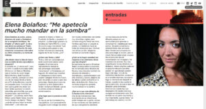 Entrevista en Escenarios de Sevilla. Elena Bolaños: "Me apetecía mucho mandar en la sombra" Y AHORA QUÉ de bricAbrac Teatro