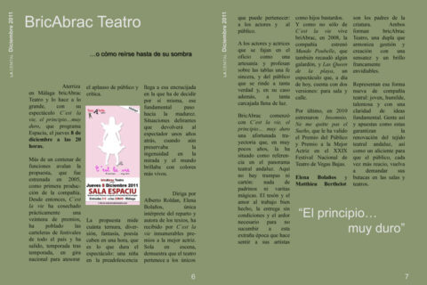 Crítica en la revista LA CENITAL de C'EST LA VIE de bricAbrac Teatro